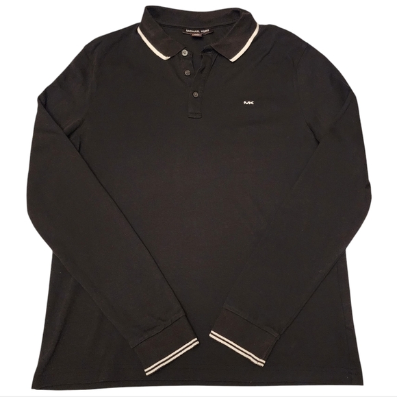 Michael Kors Greenwich Black Men's Polo Shirt M - Picture 1 of 9